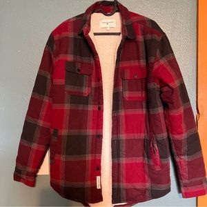 Modern amusement plaid Sherpa jacket size small